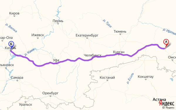 Казань киров карта на машине