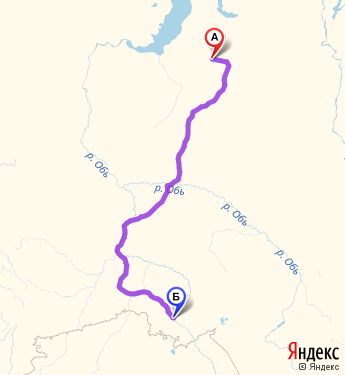 Маршрут из Нового Уренгоя в Омск