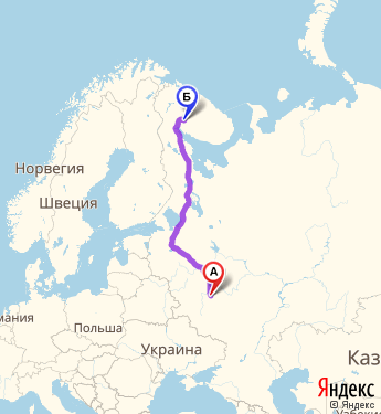 Маршрут из Тулы в Апатиты