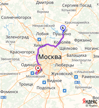 Карта хотьково моск обл