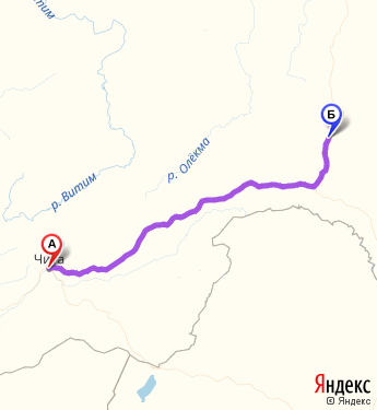 Маршрут из Читы в Тынду