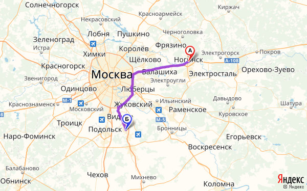 Ногинск карта московской