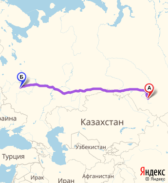 Маршрут из Барнаула в Москву