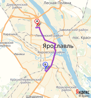 Маршрут по Ярославлю