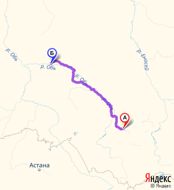 Маршрут из Кемерова в Сургут