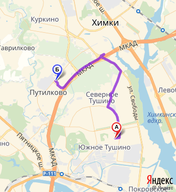 Куркино на карте