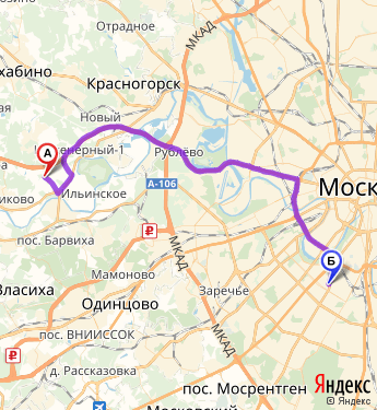 Карта барвиха московской области