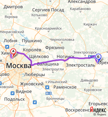 Карта электрогорска московской области