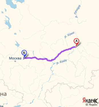 Маршрут из Перми в Владимира