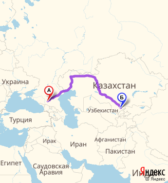 Маршрут из Пятигорска в Шымкента