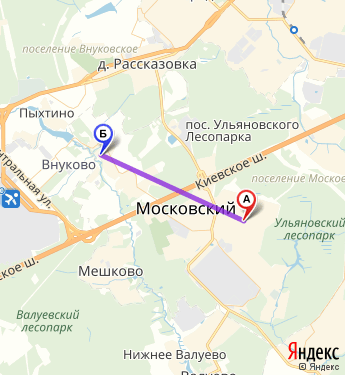 Внуковское поселение москва карта