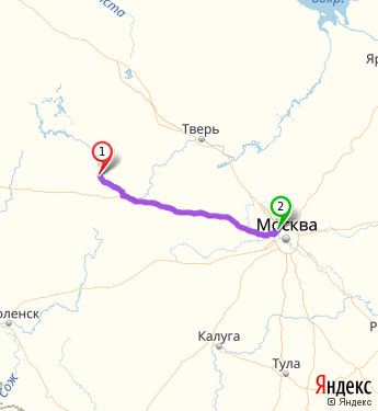 Маршрут из поселок Новоалексеевского в Москву