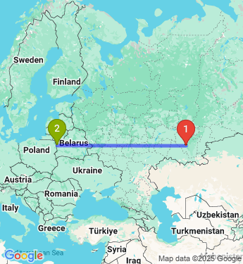 Маршрут из Стерлитамака в Гродно