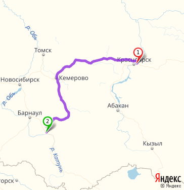 Трасса кемерово барнаул карта