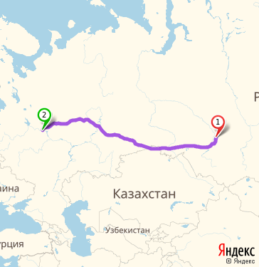 Маршрут из Томска в Кинешму