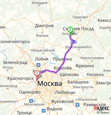 Хотьково москва карта