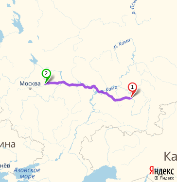 Маршрут из Уфы в Владимира
