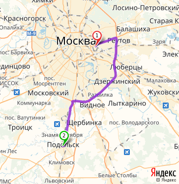 Подольск москва карта