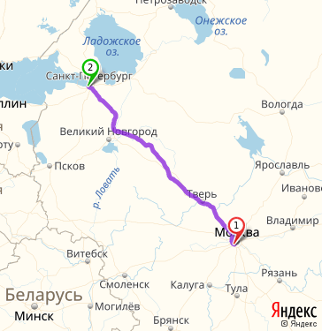 Киев спб расстояние