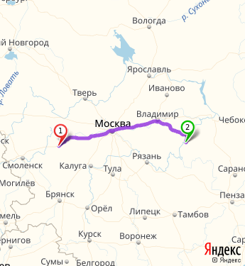Маршрут из Вязьмы в Выксу