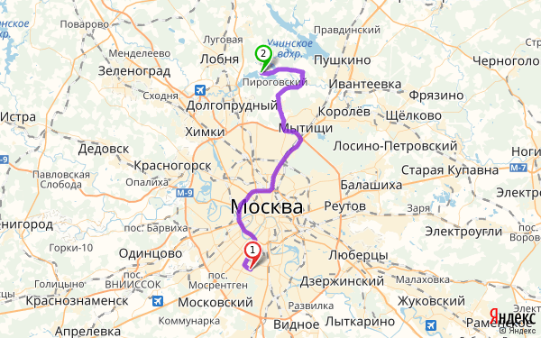 Поварово на карте московской