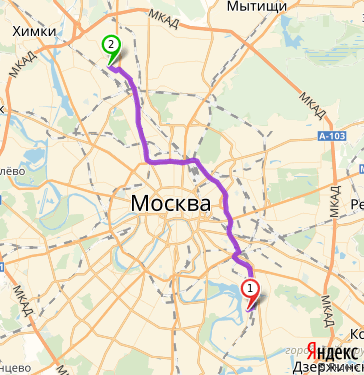 Маршрут по Москве