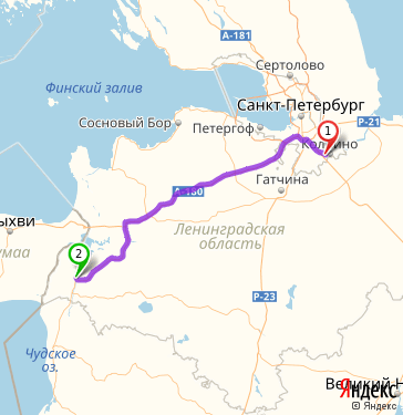 Карта ленинградская область г сланцы