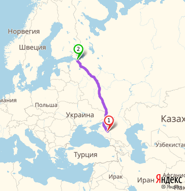Маршрут из Армавира в Санкт-Петербург