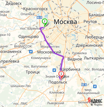 Подольск москва карта