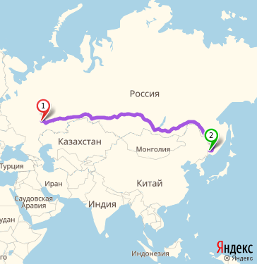 Маршрут из Ульяновска в Камень-Рыболов