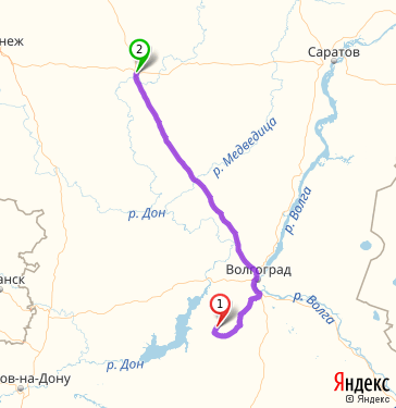 Карта трассы борисоглебск волгоград