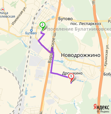 Карта москвы дрожжино