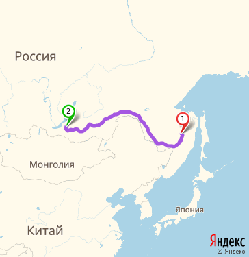 Маршрут из Комсомольска-на-Амуре в Улан-Удэ