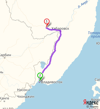 Карта трассы хабаровск владивосток