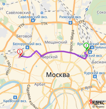 Маршрут по Москве