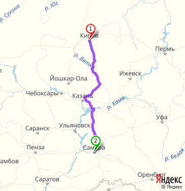 Карта россии самара ульяновск