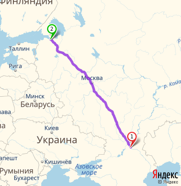 Маршрут из Волгограда в Санкт-Петербург