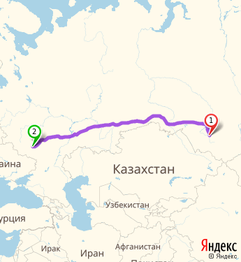 Маршрут из Барнаула в Воронеж