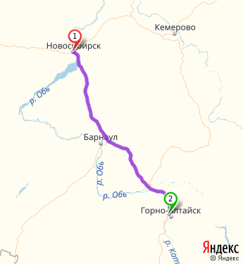 Омск горно алтайск расстояние на машине карта