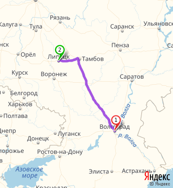 Дорога воронеж липецк карта