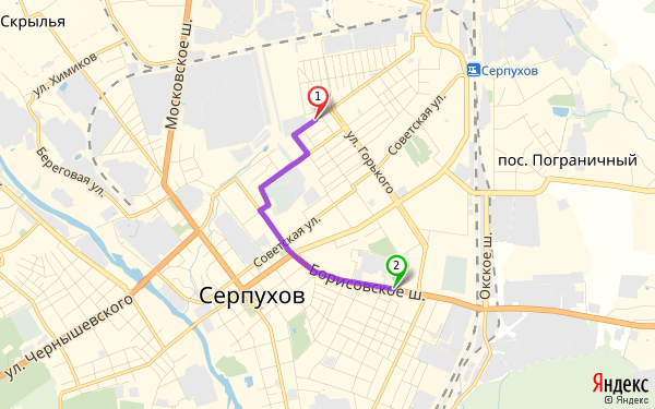 Карта серпухова панорама