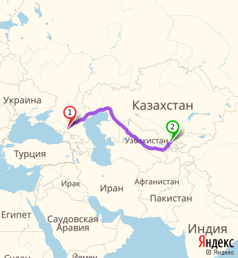 Маршрут из Пятигорска в Ташкент