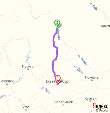 Пермь челябинск расстояние на машине карта