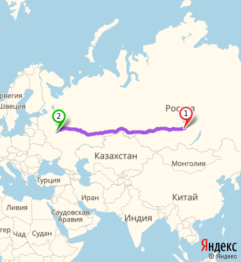 Маршрут из Братска в Булатниковское
