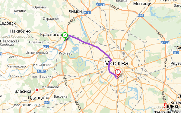 Тучково москва карта