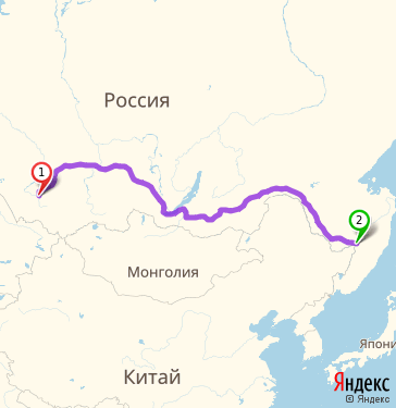 Маршрут из Барнаула в Хабаровск