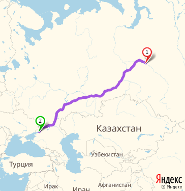 Маршрут из Нижневартовска в Ростов-на-Дону