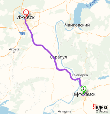 Карта камбарка нефтекамск