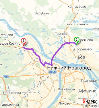 Карта бора нижегородской