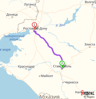 Карта ростов краснодар ставрополь